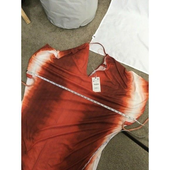 ZARA Tie Dye Boho Dress M - Picture 8 of 11